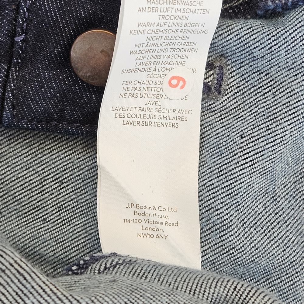 Boden Denim Sailor Wide Leg High Rise Dark Jeans, Women US 8R, New With Tags NWT - Picture 8 of 16